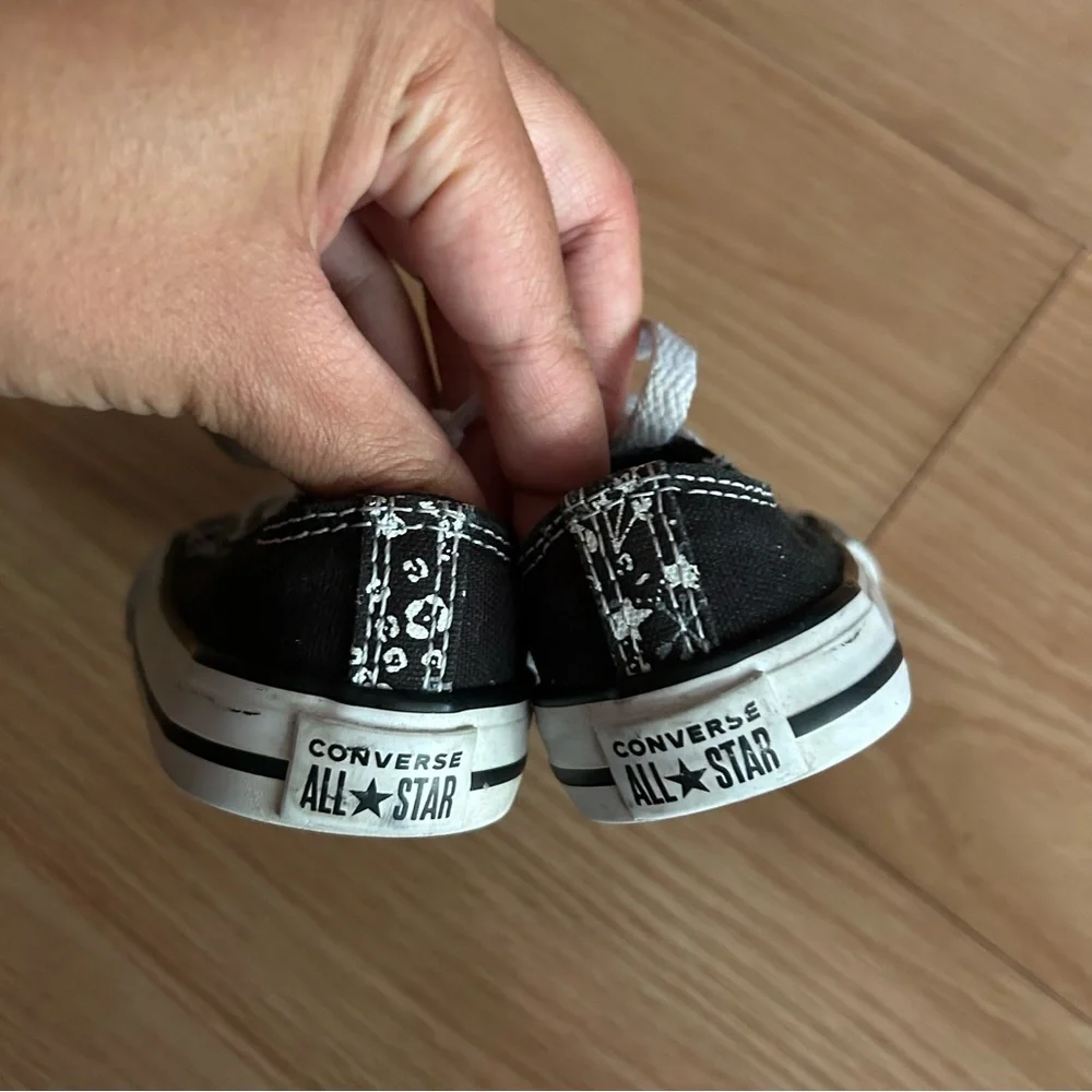 Converse Black Double Tongue All Star Sneakers Infant 5